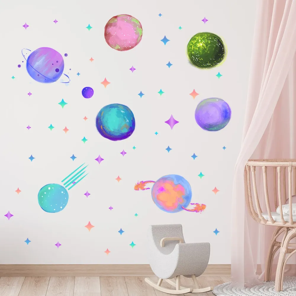 Colorful Planet Wall Decals