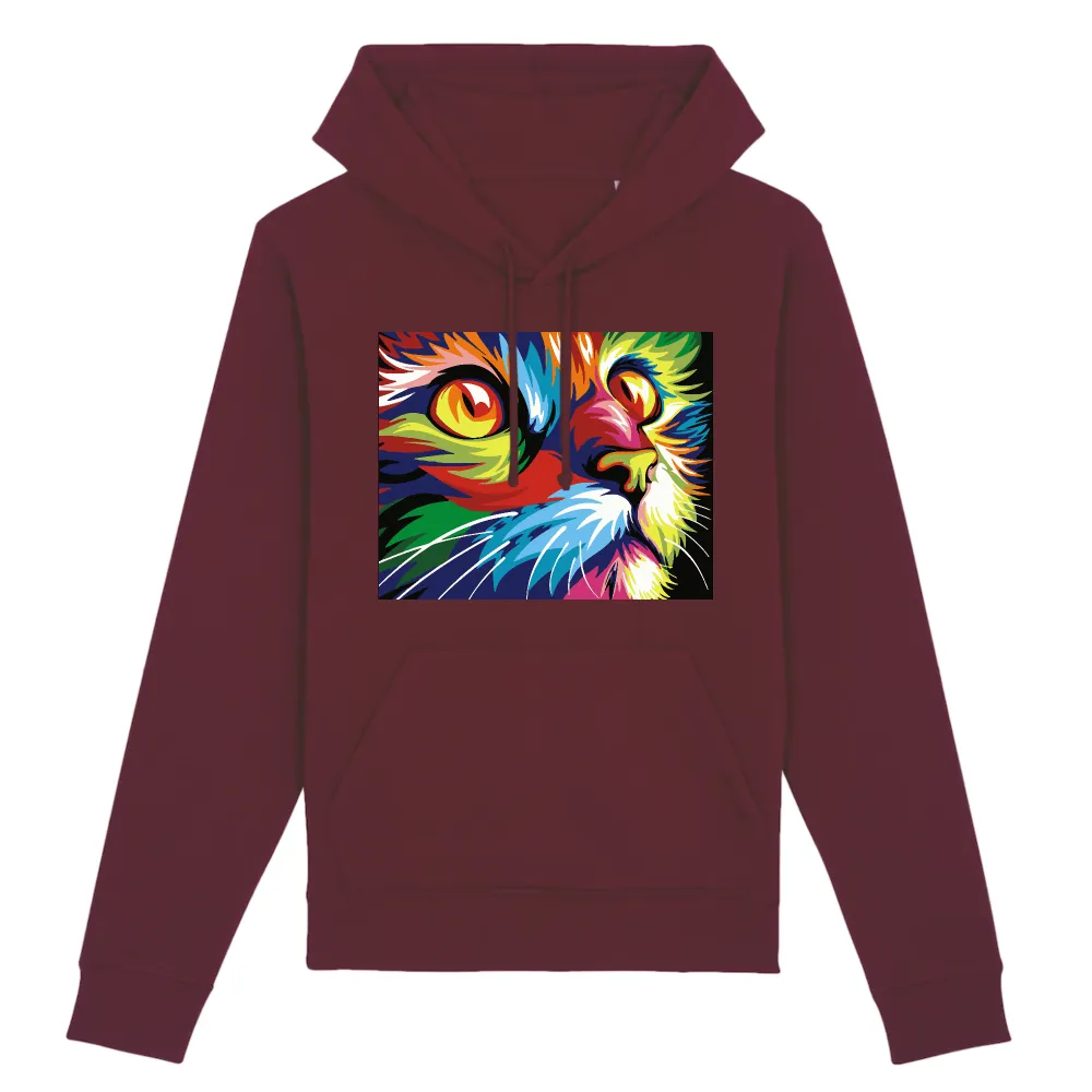 Colorwave Cat Graphic Pullover Hoodie