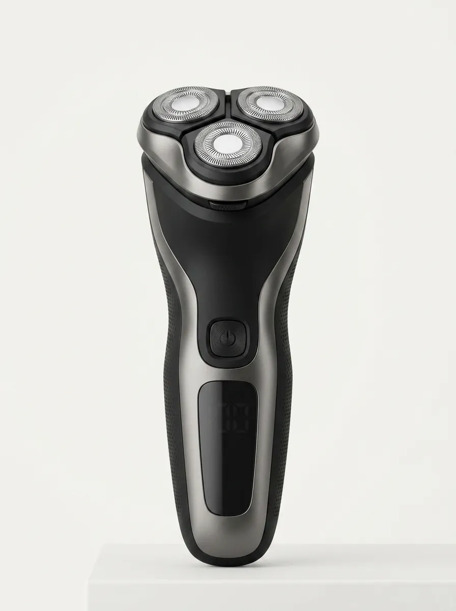 Rotary Triple-Blade LED Display Electric Shaver