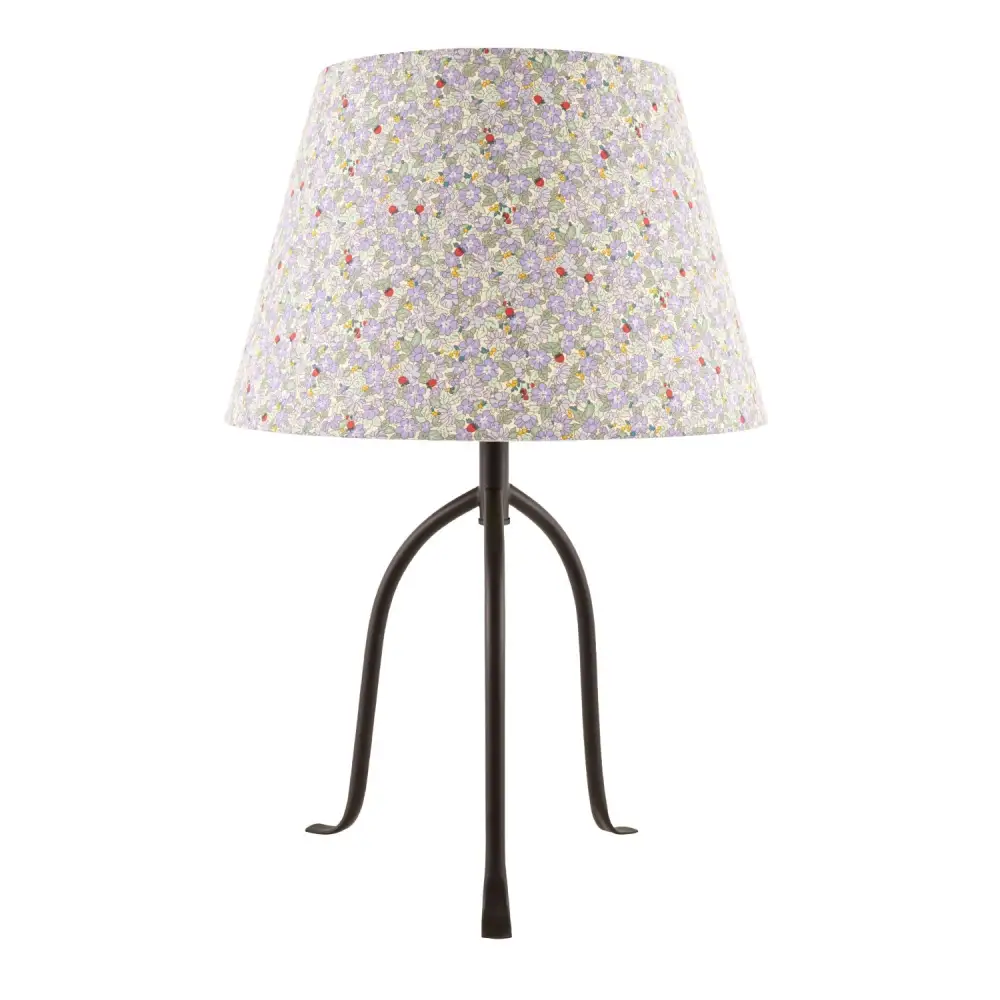 Floral Print Linen Table Lamp