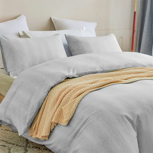Bamboo Cotton Striped Quilt Cover Set