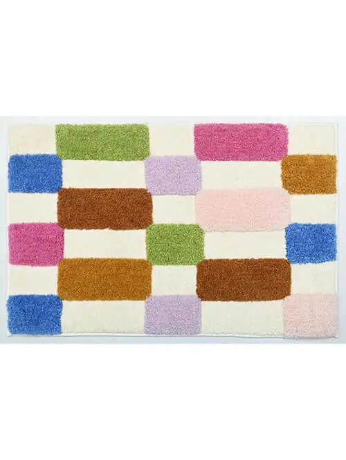 Textured Profile Cotton Bathroom Mat