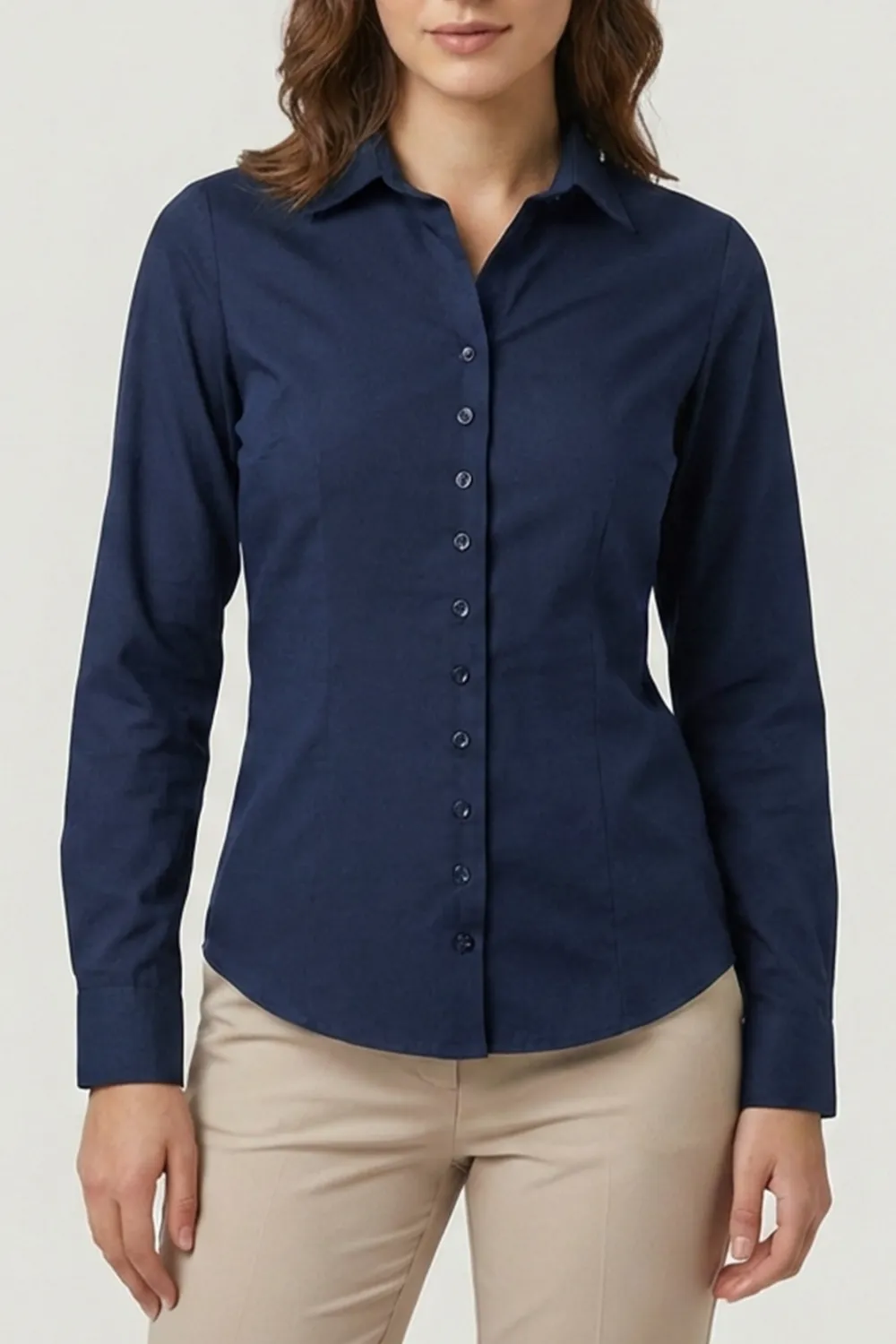 Simple Linda Poplin Stretch Women Shirt