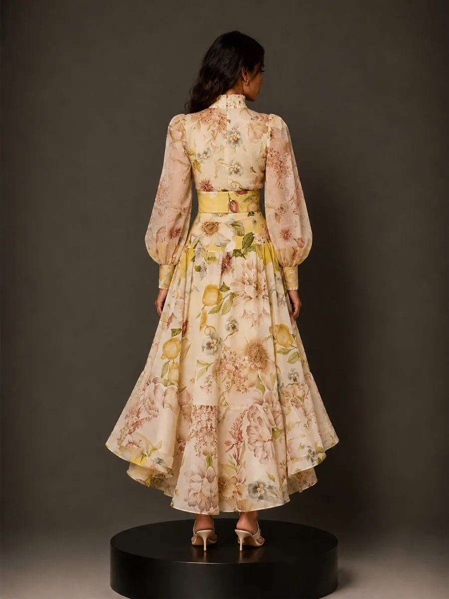 Sabrina Retro Oil Painting Style Print Two Piece Set