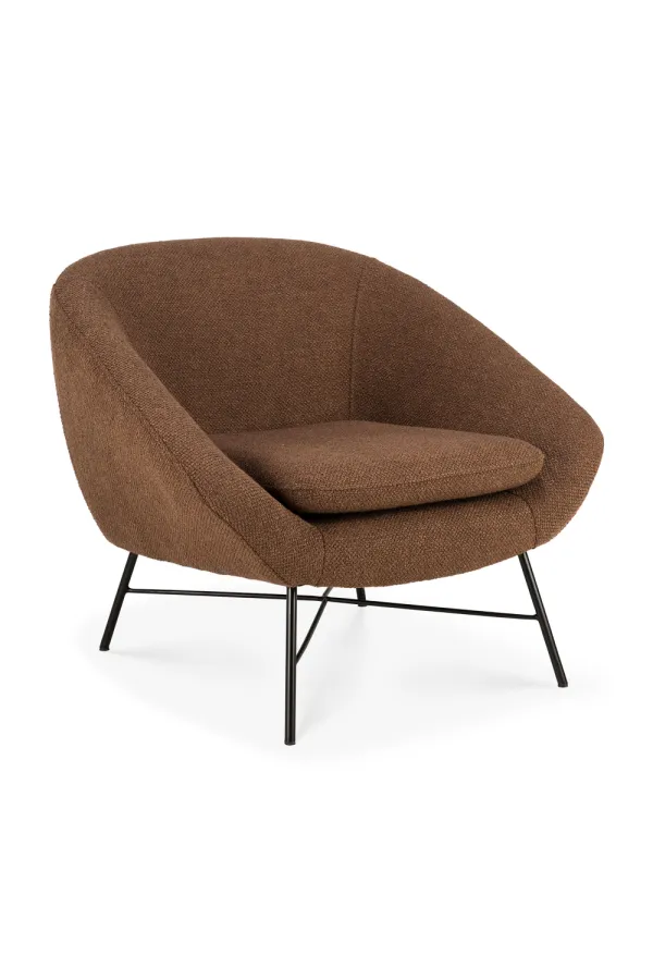 Curved Vintage Style Lounge Chair