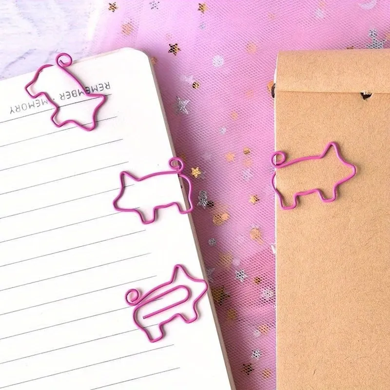 20 Pcs Pig-Shaped Paper Clips