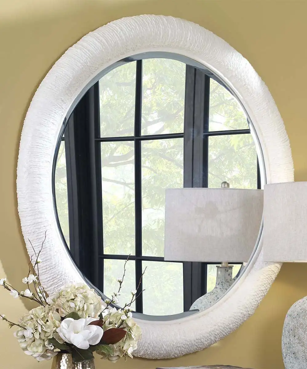 Woven Banana Leaf Round Mirror
