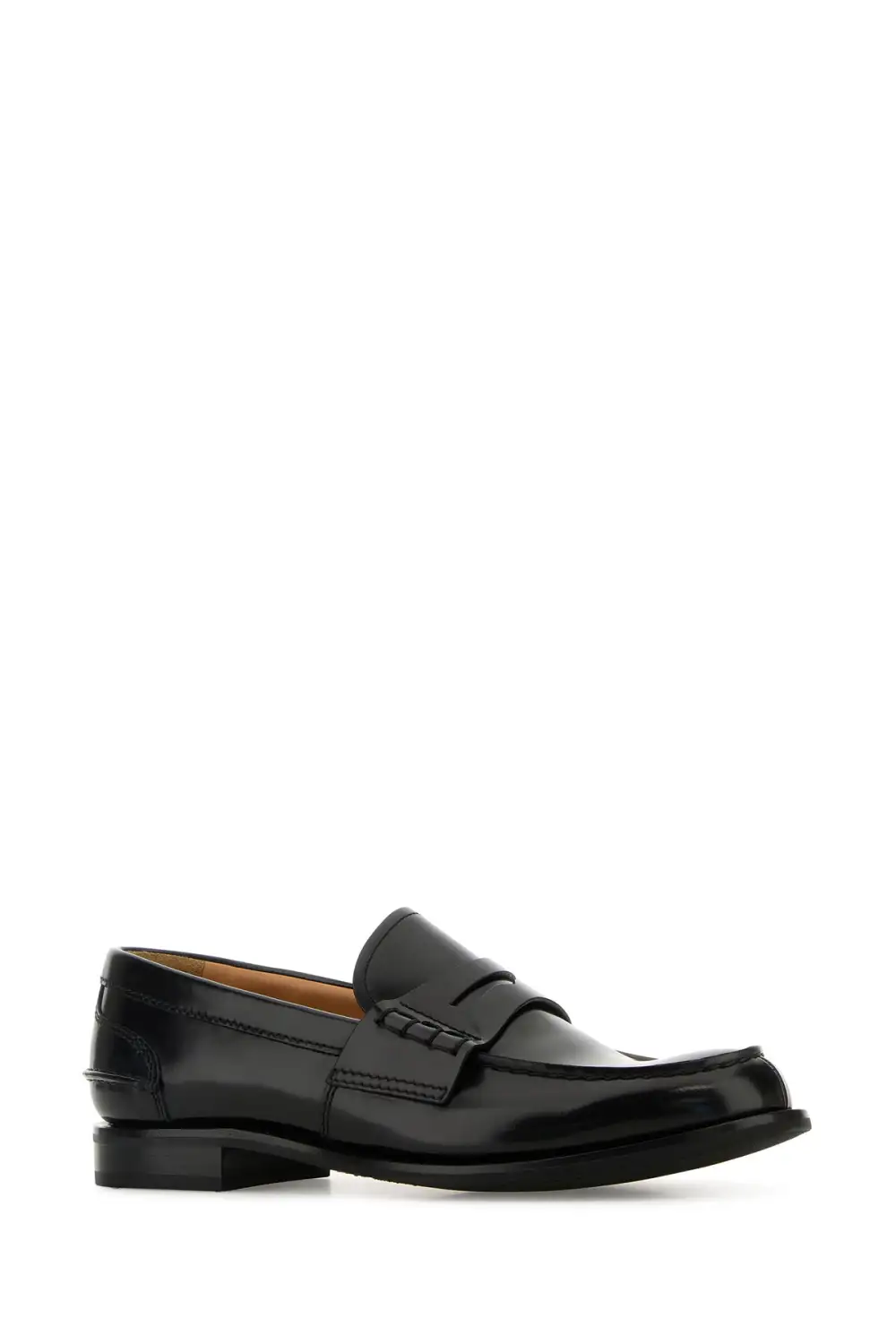 Polished Leather Vamp Loafers