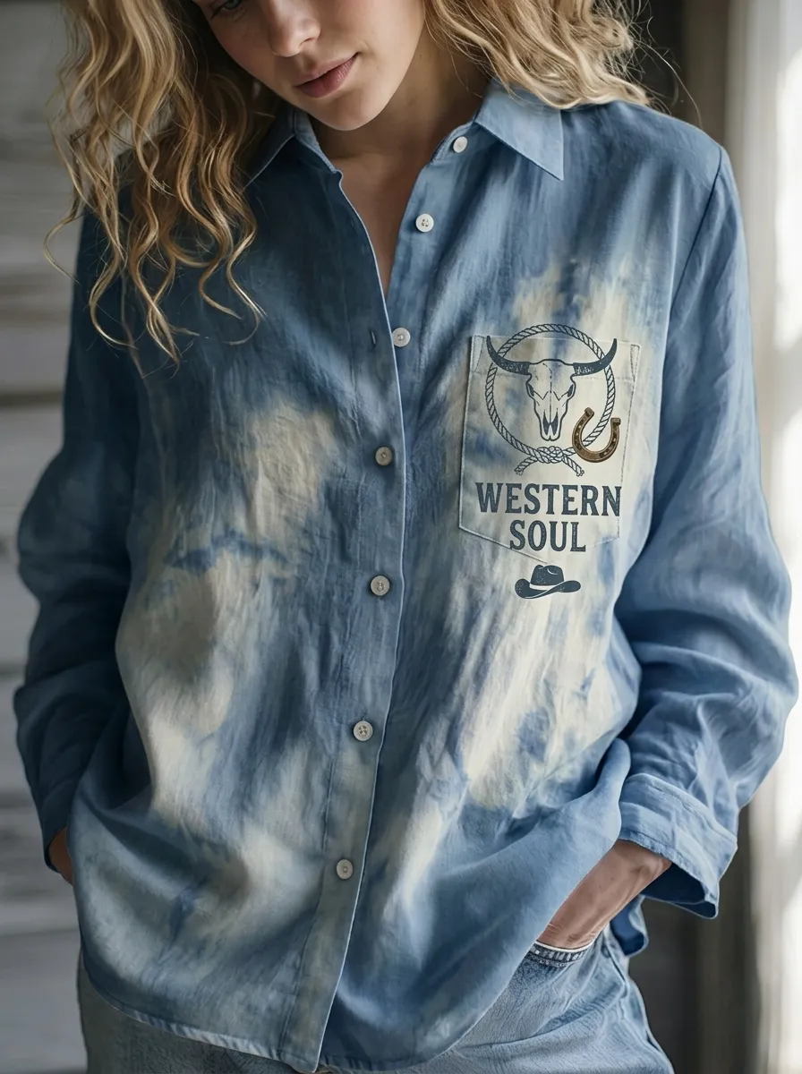 Western Soul Cow Casual Shirt