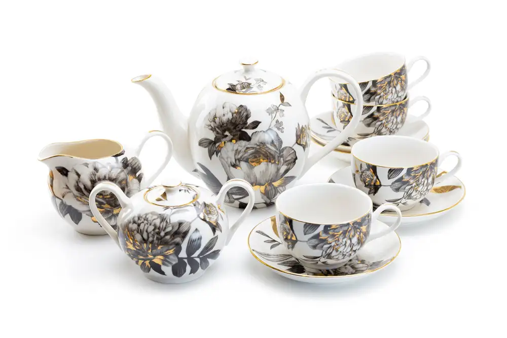 Peony Porcelain Tea Set