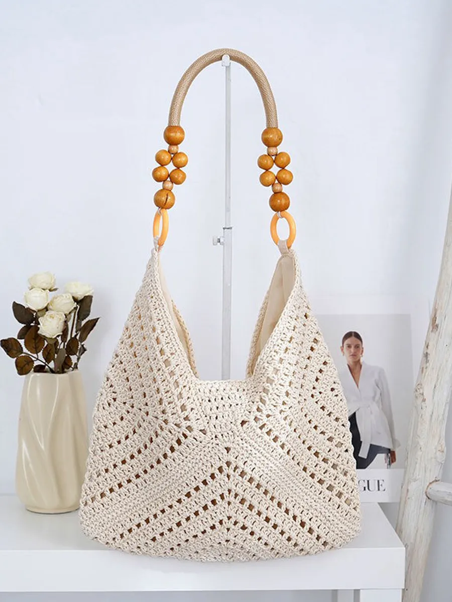 Eliana Openwork Cotton Rope Woven Bag