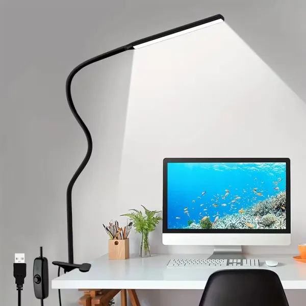 Flexible Neck Clip-On LED Lamp