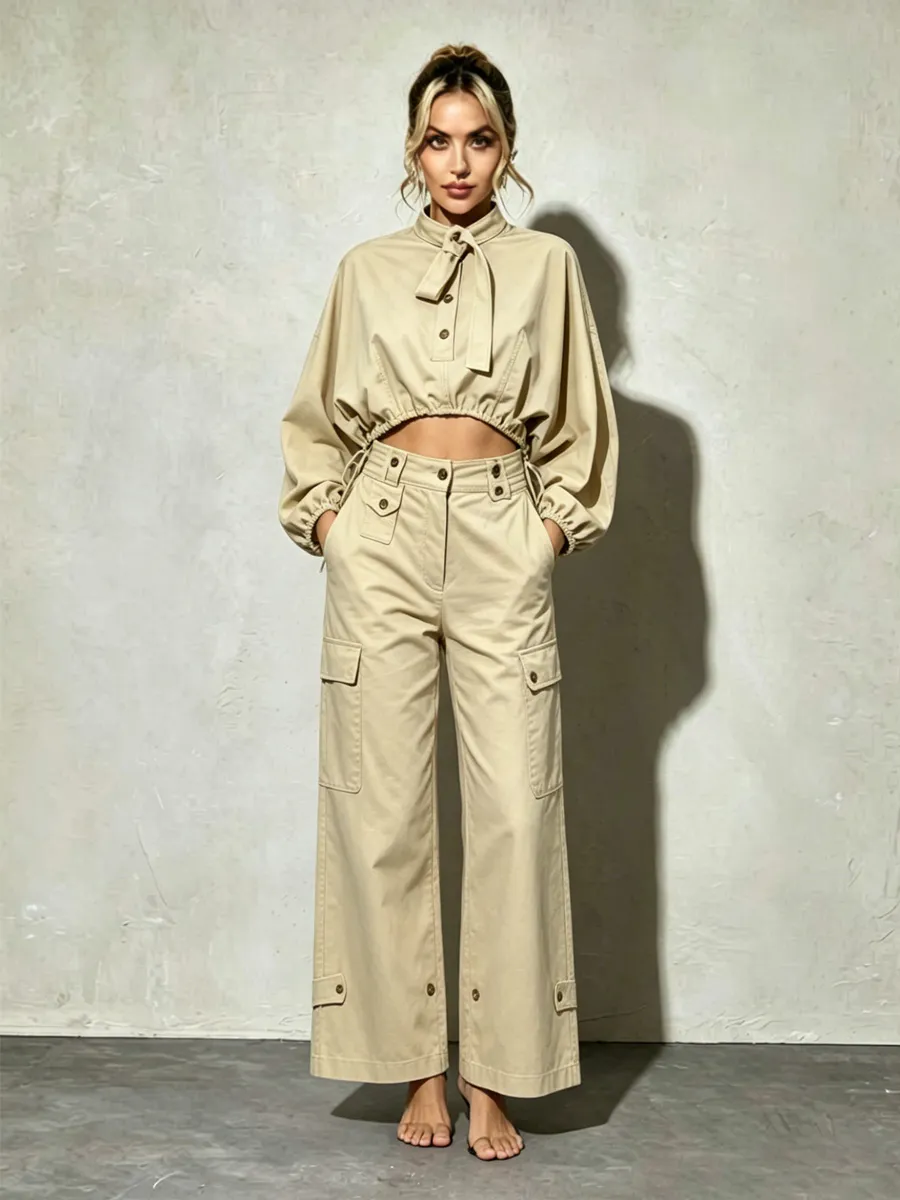 Mara Wide-Leg Cargo Pants