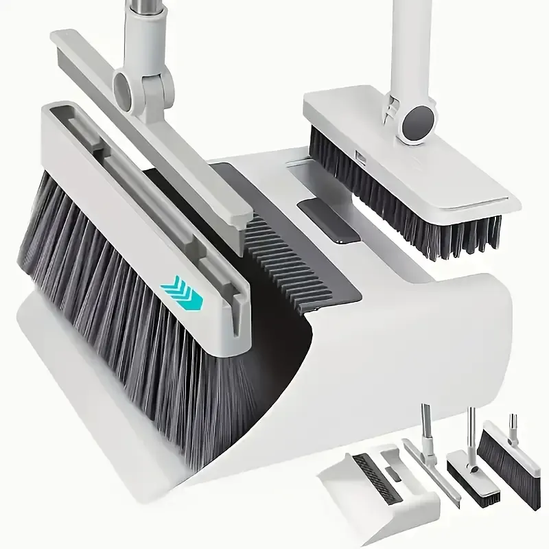 Four-in-One Broom and Dustpan Set