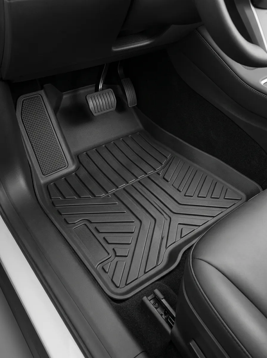 Rubber-Texture Automotive Floor Mat