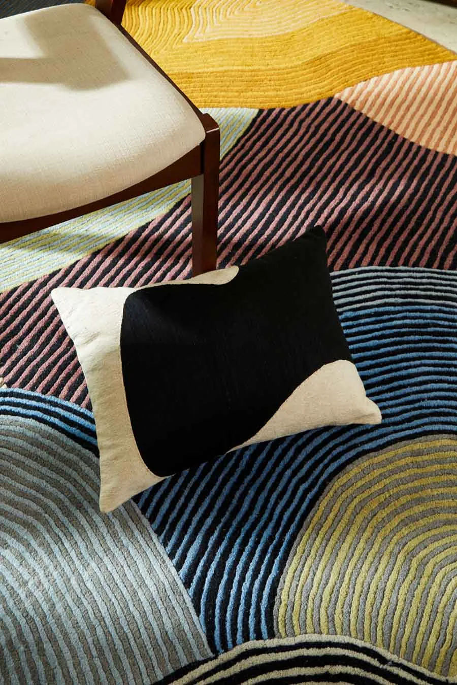 Layered Embroidered Cotton Decorative Cushion Cover