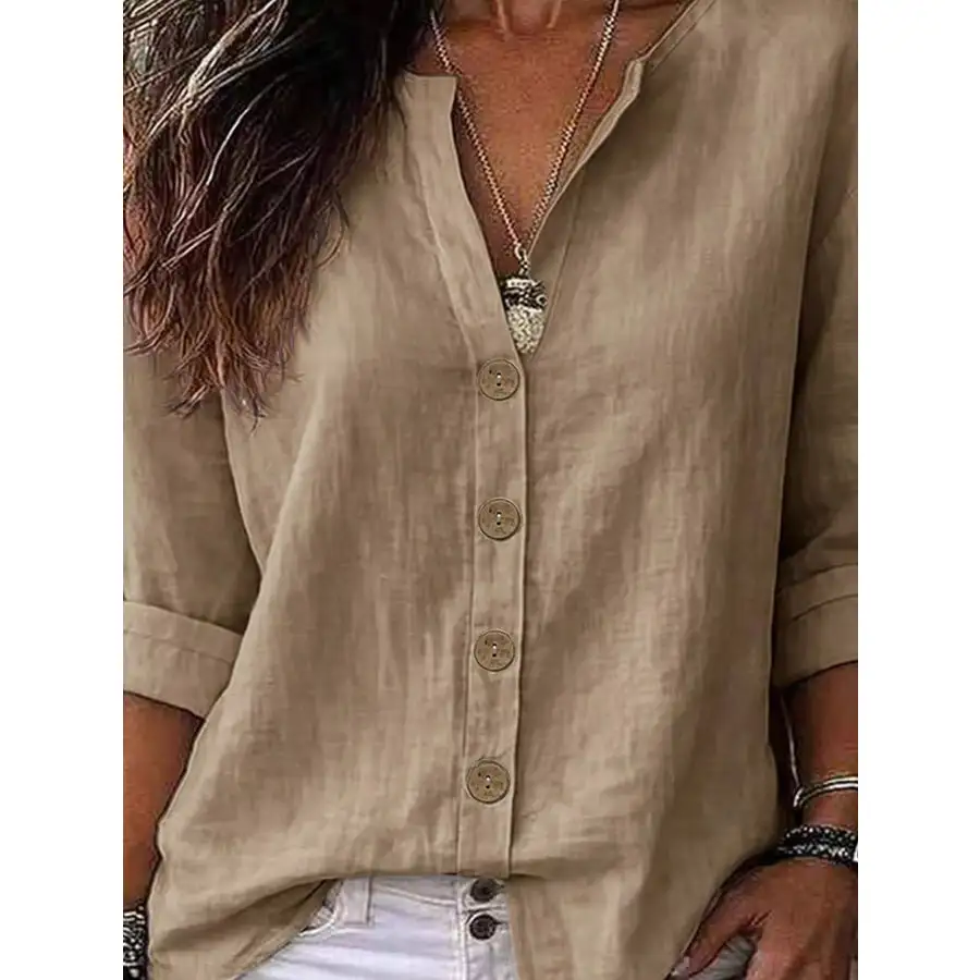 Soft Button Up Long Sleeve Shirt