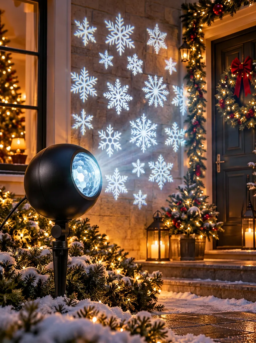 Festive Snowflake Christmas LED Light Projector