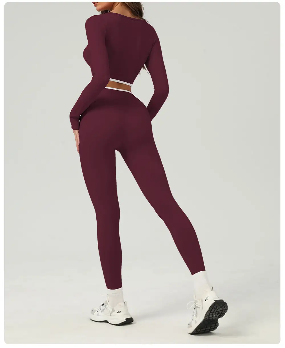 Contrast Waist Trim Leggings