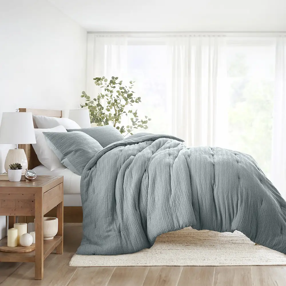 Waffle Textured Down Alternative Comforter Set