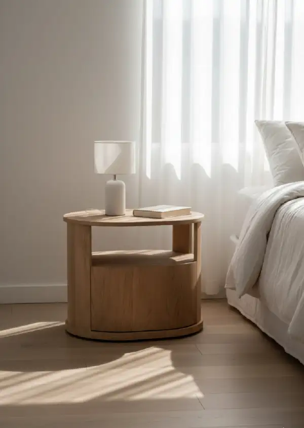 Refined Oak Drawer Nightstand