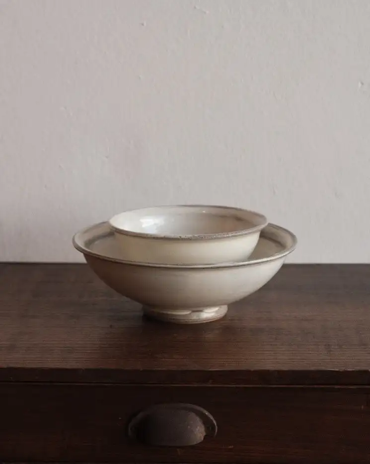 Gray Texture Deep Bowl