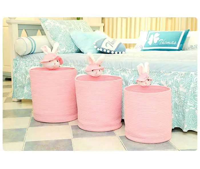 Refined Cotton  Laundry Basket