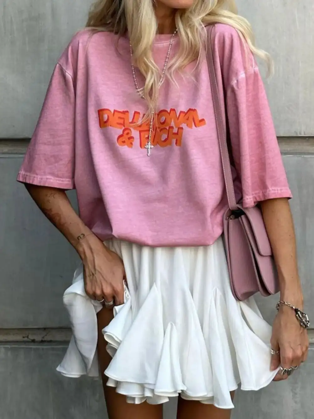 Sequin Elastic Waist Skirt