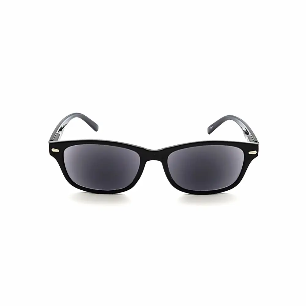 Rectangular Full-Lens Smoke-Lens Reading Sunglasses