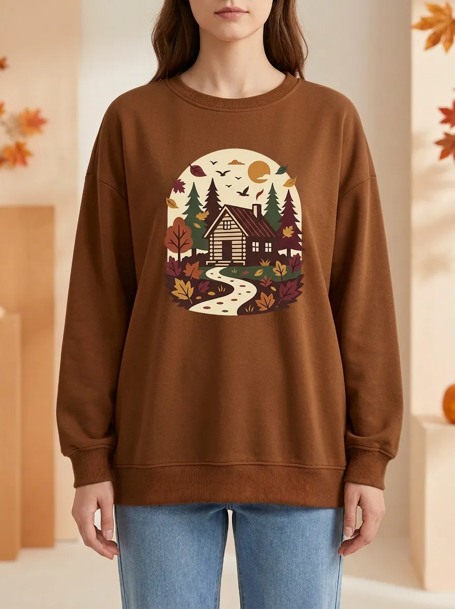 Relaxed Printed Graphic Sweatshirt