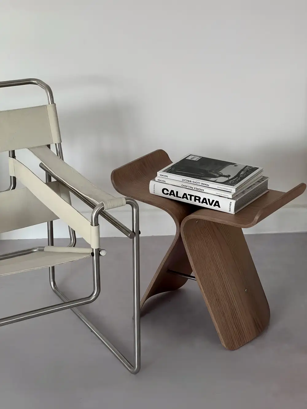 Curved Plywood Accent Stool