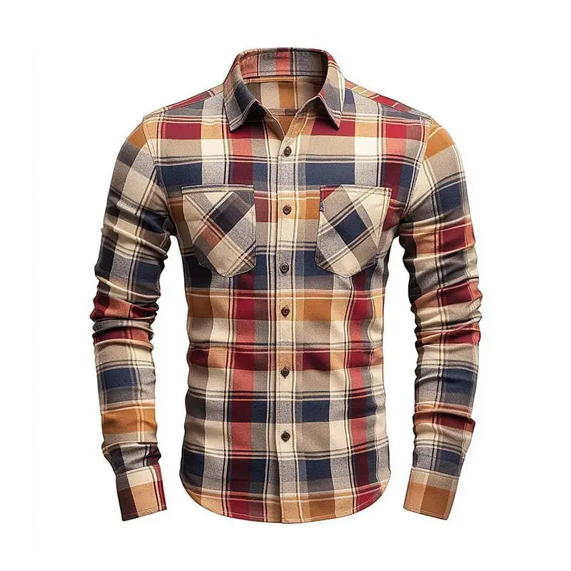 Relaxed Collar Check Shirt
