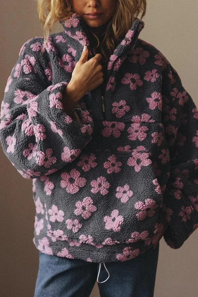Stand-Collar Oversized Loose Jacket