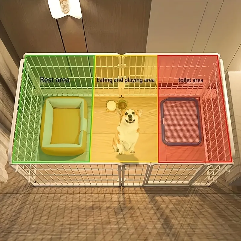Durable Divided Dog Cage for Multi-Function Use, Pet Essential for Dog Space Management