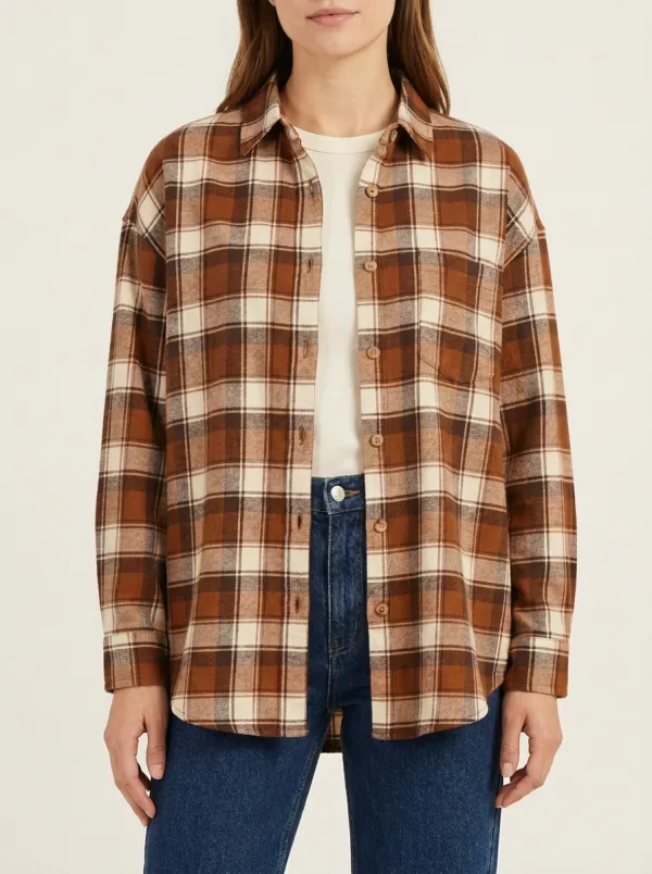 Weekend Printed Plaid Plaid Long-Sleeve Shirt