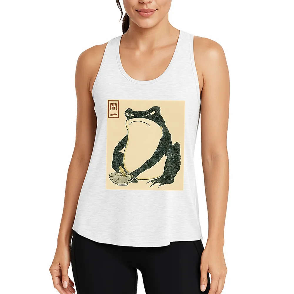 Woodblock Frog Athletic Tank