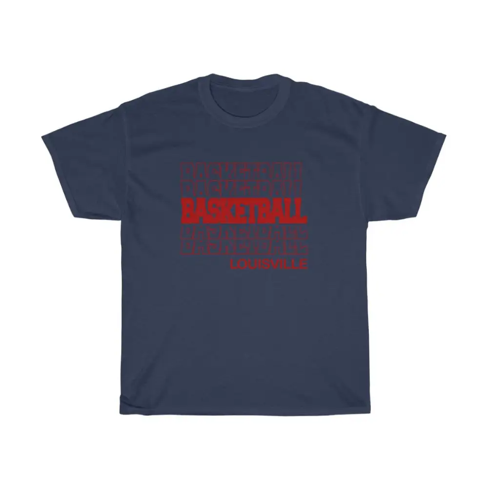 Basketball Louisville in Modern Stacked Lettering