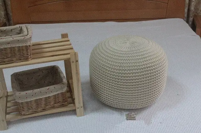 Knitted Boho Round Decorative Cushion