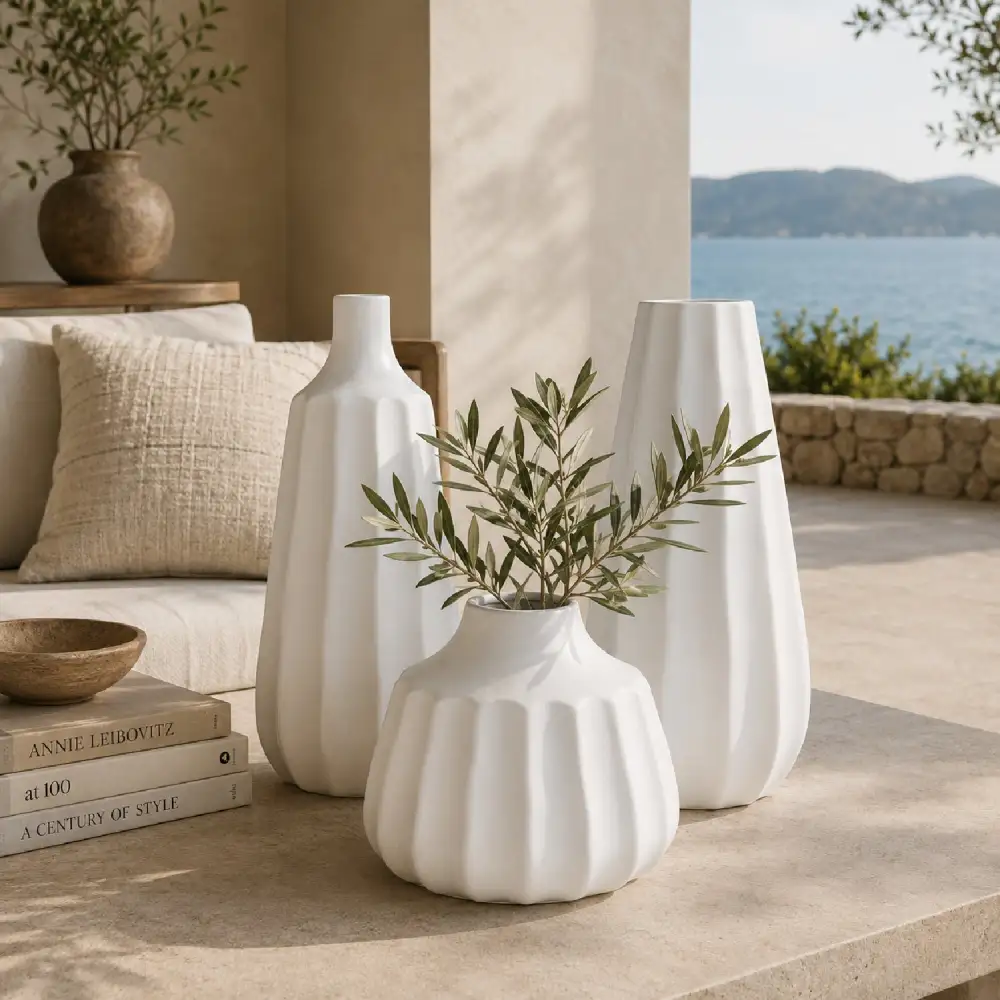 Glazed Ceramic Outdoor Vase