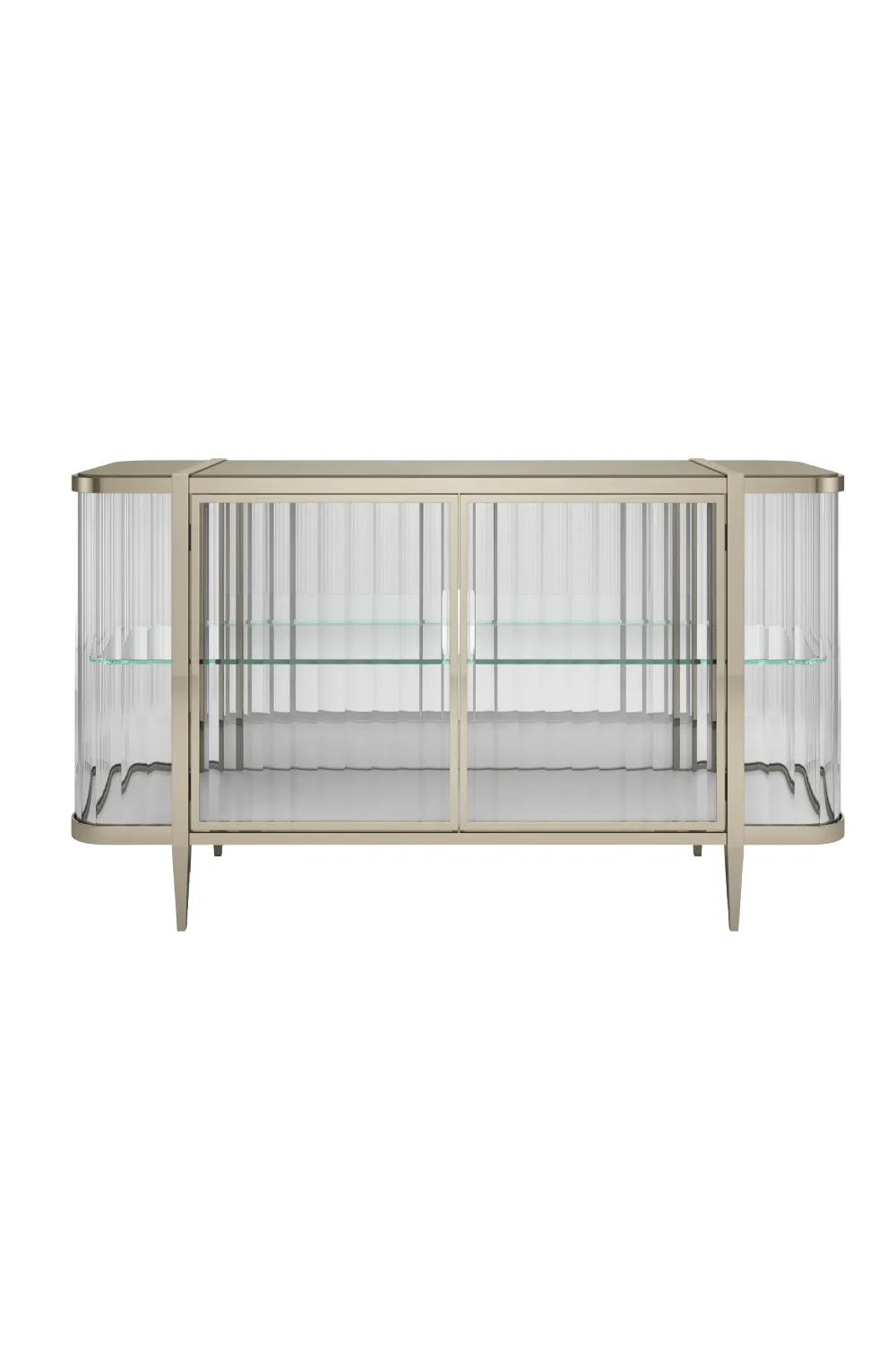 Wavy Mirror Two-Door Sideboard