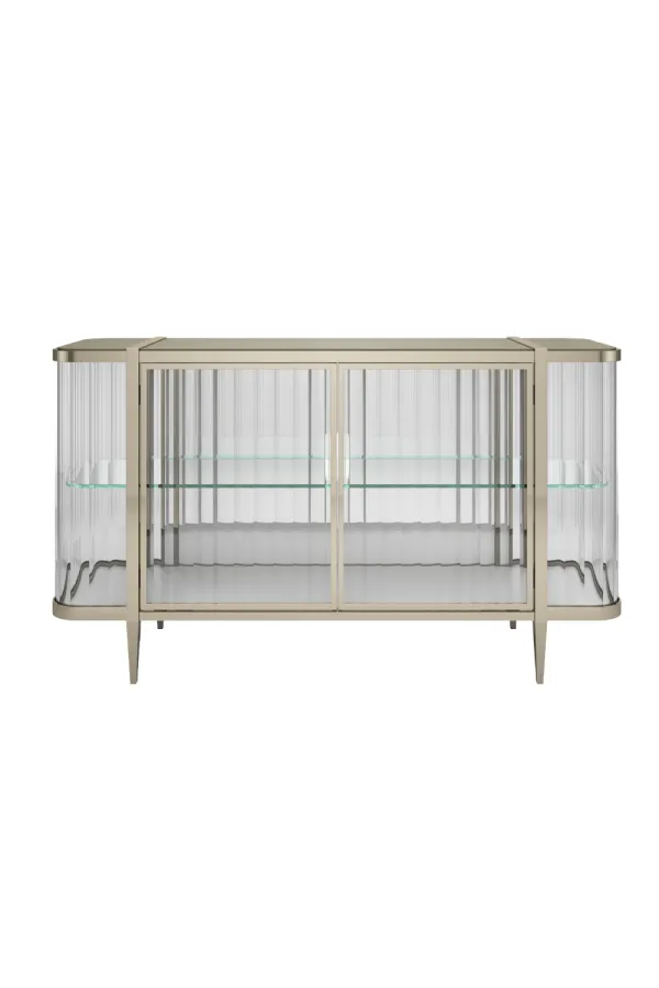 Wavy Mirror Two-Door Sideboard