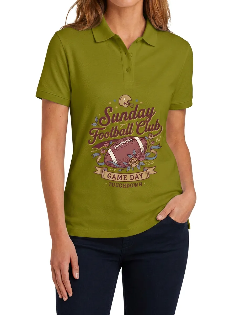 Sunday Football Club Floral Helmet Graphic Polo Shirt