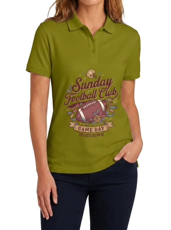 Sunday Football Club Floral Helmet Graphic Polo Shirt