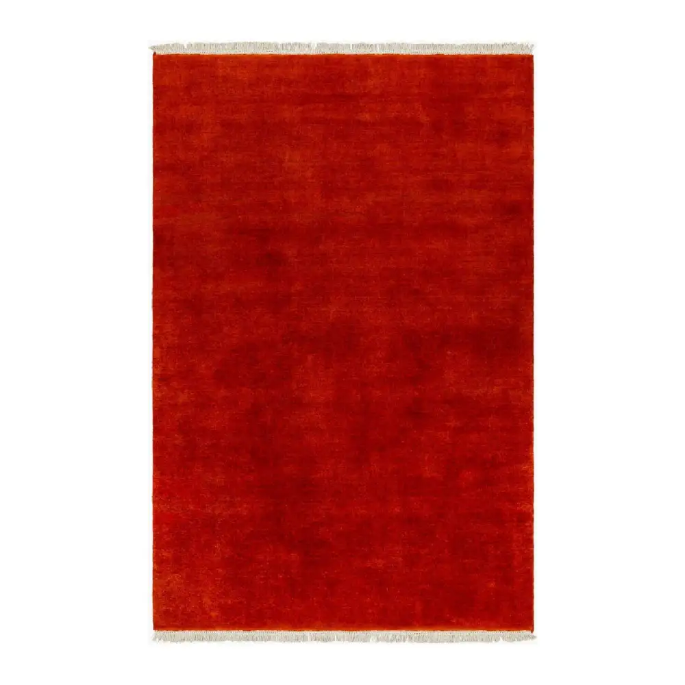 Hand-Loomed Wool Fringe Square Carpet