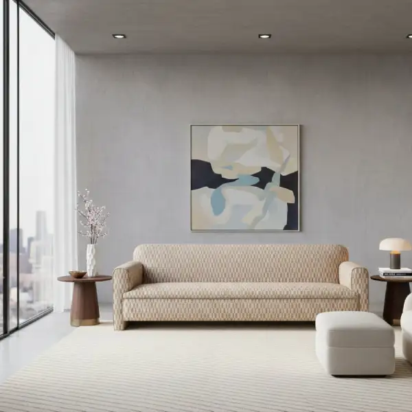 Soft-Edge Contemporary Sofa