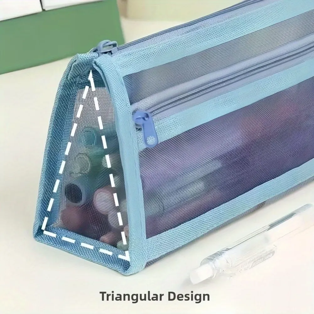 Double-Layer Mesh Pencil Case