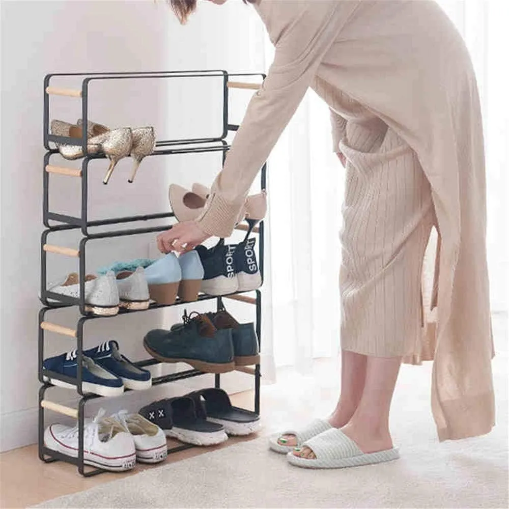 Black Stackable Shoe Rack