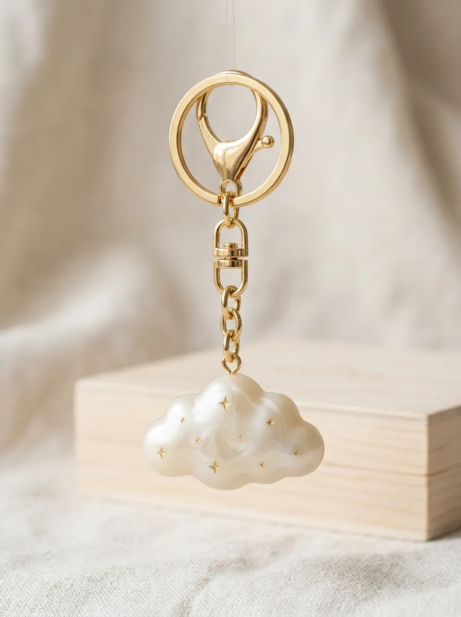 Pearl Star Cloud Celestial Elegant Gift Keychain