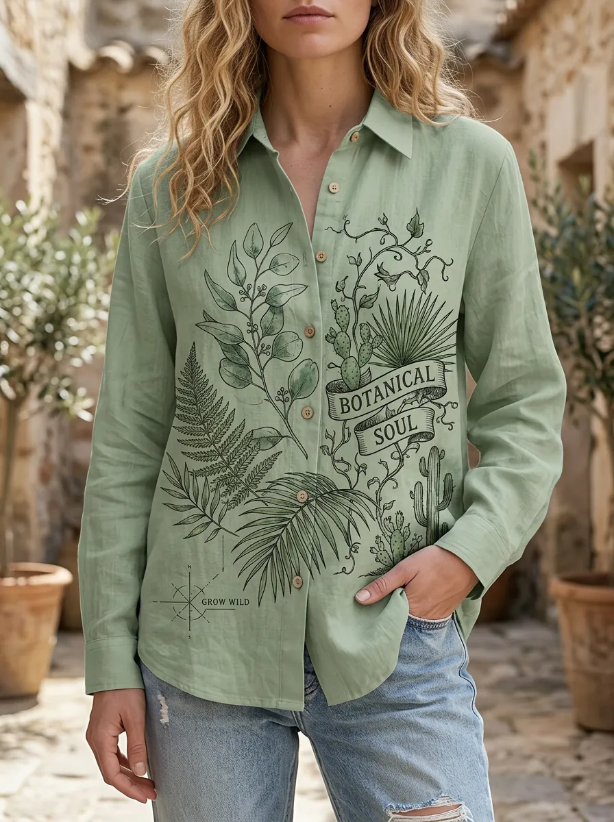 Botanical Soul Nature Casual Shirt Casual