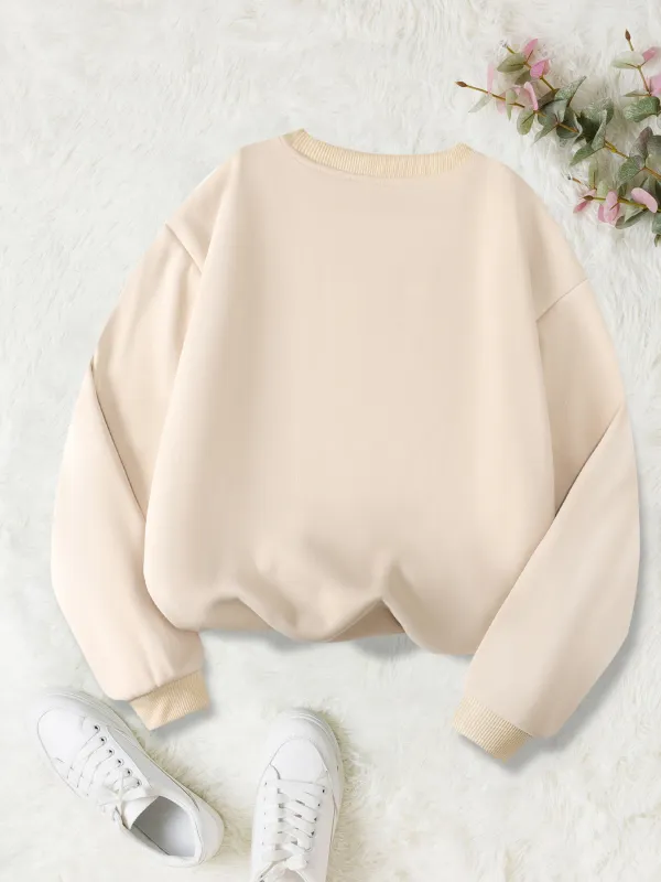 Black & White Mountain Night Sky Print Sweatshirt